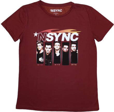 NSYNC - Flame Logo Dames T-shirt - S - Rood