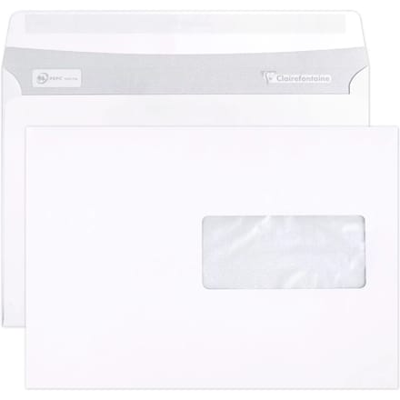 Zelfklevende vensterenvelop Clairefontaine Adhéclair (x500)