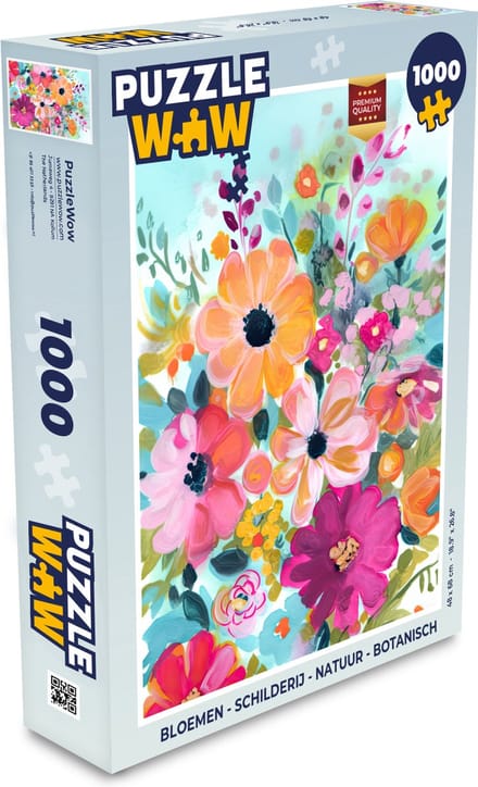 Puzzel Bloemen - Schilderij - Natuur - Botanisch - Legpuzzel - Puzzel 1000 stukjes volwassenen