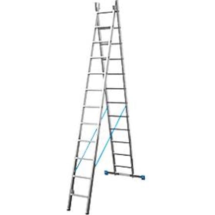 Multifunctionele ladder van aluminium, 2x9 sporten