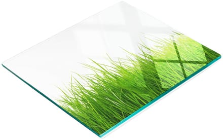 Keuken serveerplank van gehard glas met grasmotief, 60x52 cm