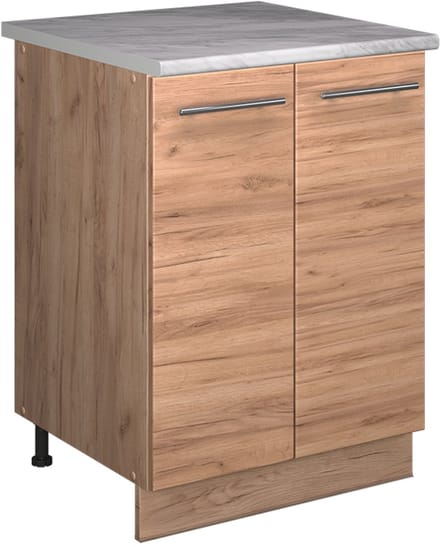 Vicco Wastafelkast Fame-Line, Goudkleurig Eiken/Goudkleurig Eiken, 60 cm