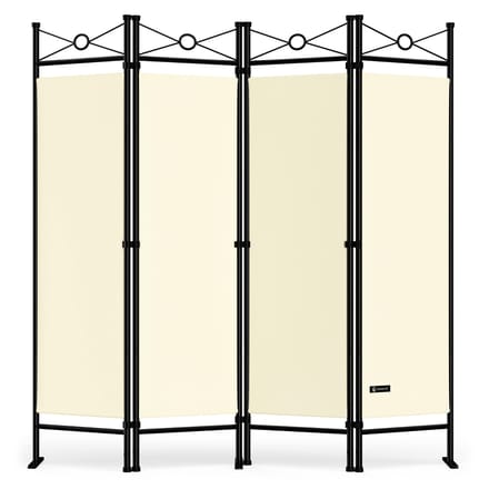 Casaria kamerscherm -  Creme - 180 x163cm - Polyester