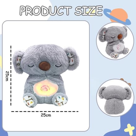 Koala Knuffel - Rustgevend Dier - Angst Vermindering - Ademhalingsritme Simulatie - 50g 4cm Hoog - Grijs