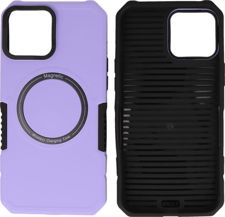 iPhone 12 Pro Max MagSafe Hoesje - Shockproof Back Cover - Paars