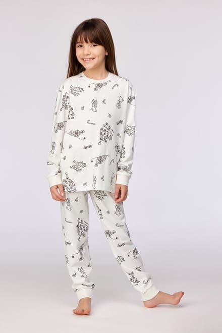 Woody pyjama unisex - color-me - kat Kerst - 253-18-CPC-S/975 - maat 128