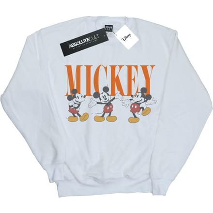 Disney Heren Mickey Mouse Poses Sweatshirt (Wit)
