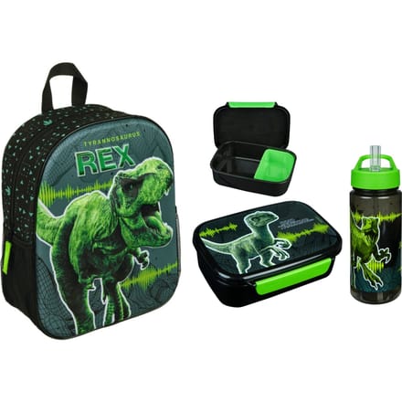 Jurassic World schoolset; rugzak en lunchset