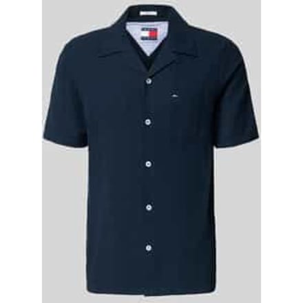 regular fit vrijetijdsoverhemd van mix van katoen en linnen