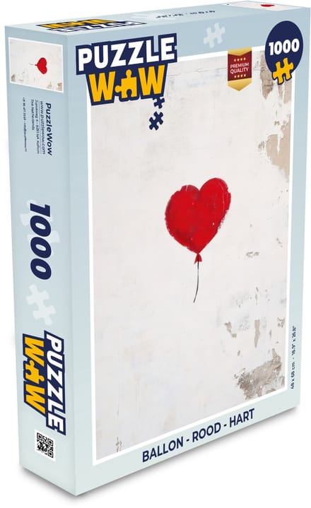 Puzzel Ballon - Rood - Hart - Legpuzzel - Puzzel 1000 stukjes volwassenen