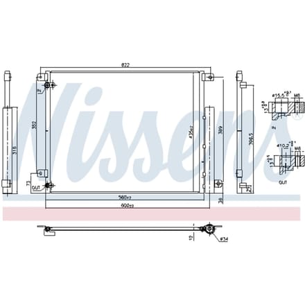 Condensator, airconditioning NISSENS 940853