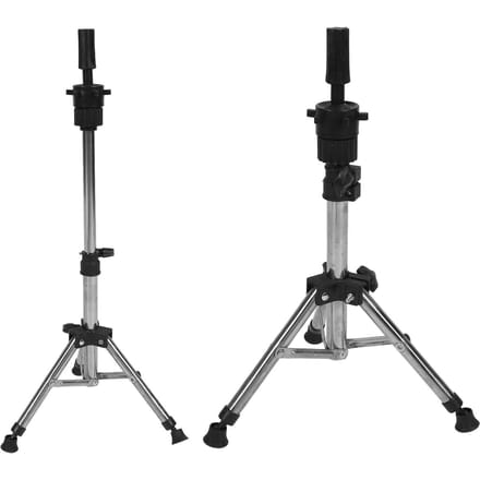 Support de perruque réglable, trépied en alliage d'aluminium, support de tête de mannequin en métal portable et polyvalent pour black