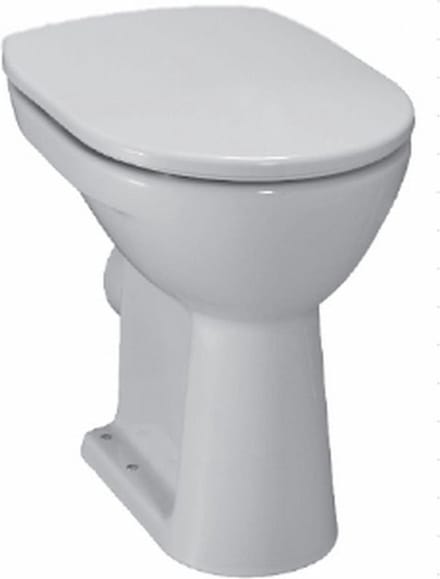 Jika Lyra plus - Staand toilet - verhoogd +6 - AO aansluiting - vlakspoel - keramiek - glans wit