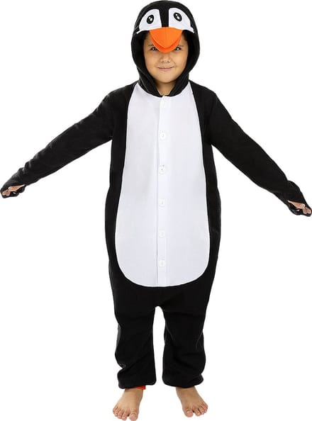 FUNIDELIA Pinguin Onesie voor Kinderen - Pinguin Kostuum - 97-104 cm