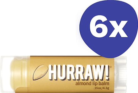 Hurraw Amandel Lippenbalsem (6x 4,3gr)