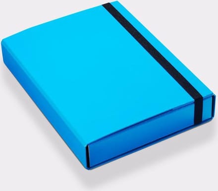 Luxe A4 kartonnen opbergbox licht-blauw