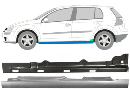 Frontruderamme voor Volkswagen Golf 5 2003-2009 / Links / Set