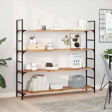 vidaXL - Wandschappen - 2 - st - zwevend - olieafwerking - 140x30x2 - cm - acaciahout