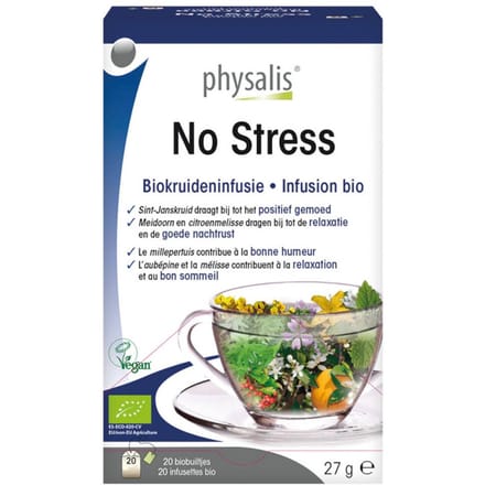 Physalis® No Stress Kruideninfusie Bio 20x1,5 Filterzakje
