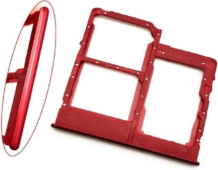 Voor Samsung Galaxy A31 Sim/SD Kaarthouder Rood