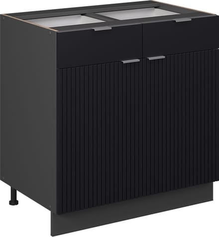 Vicco Fame-Line Keukenonderkast – 80 cm, WB Eik Zwart gestreept
