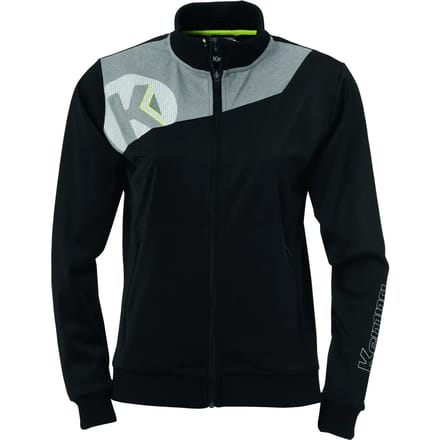 Kempa Core 2.0 Poly Jacket Dames Zwart-Donker Grijs Melange Maat XS