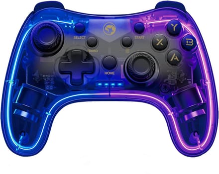 Marvo Ghost 40 (GT‑88) – Draadloze Bluetooth Controller, Transparant RGB, Universeel (Android/PC/PS/Nintendo)