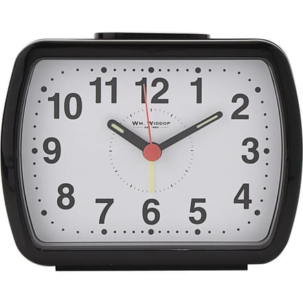 Hometime Qtz Wekker Bel Oblong Zwart One Size zwart
