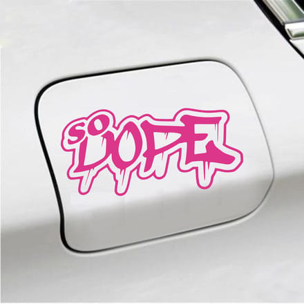 Bumpersticker - So Dope - 8,2 X 15 - Roze