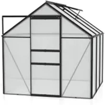 Vitavia Tuinkas Kit Comet 3800 - Polycarbonaat - 4mm - 3,8m² - 195x195x197cm - Zwart