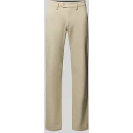 Regular fit stoffen broek met achterzakken