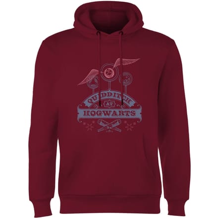 Harry Potter Quidditch At Hogwarts Hoodie - Burgundy - S