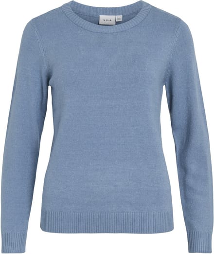 VILA - VIRIL O-NECK L/S KNIT TOP - NOOS - Dames - Gebreide truien