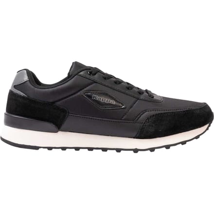 Kappa Heren Suède Platte Sneakers (Zwart)