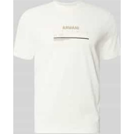 Slim fit t-shirt van 100% katoen met logoprint