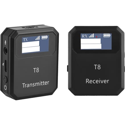 2.4G Draadloos Microfoonsysteem Lavalier Microfoon Zender Ontvanger Ingebouwde Ruisreductie zwart