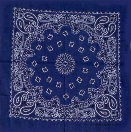 Bandana bloem Donkerblauw