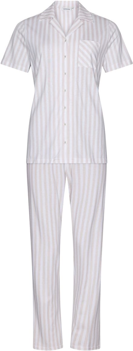 Pastunette Pyjama Beige Dream - Beige/Wit - Katoen - Doorknoop - Maat 52
