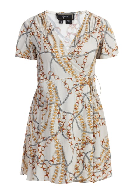 Faina Mini-jurk met all-over print Dames wit