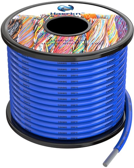 Blauwe siliconen kabel 14AWG 2,0 mm² - 10 meter - Hoge temperatuur bestendige elektriciteitsdraad
