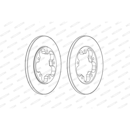 Remschijf FERODO DDF2484C achter, compleet, 2 stuk