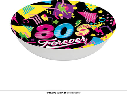 Fiestas Guirca - Plastic schaal 80's Forever (Ø 32 cm)