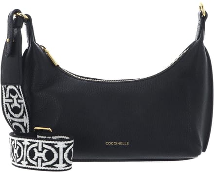 COCCINELLE Leren schoudertas accessoiretas Suri Mini Bag Grained leather Noir zwart