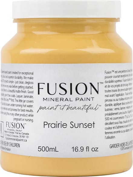 fusion mineral paint - meubelverf- acryl - geel - prairy sunset - 500 ml
