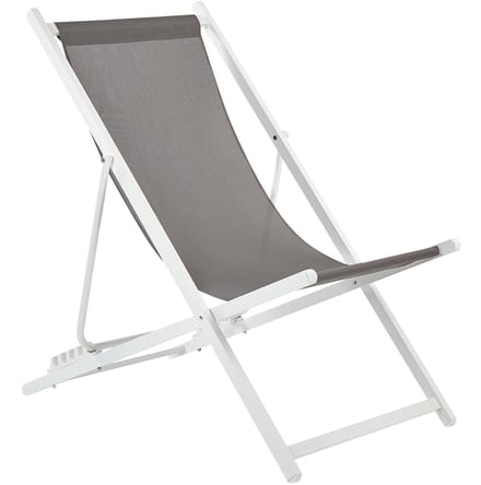 LOCRI II - Strandstoel - Grijs/Wit - Polyester