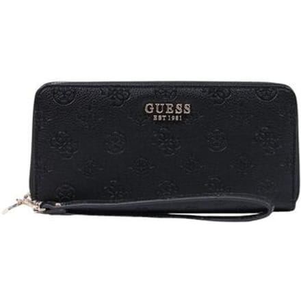 GUESS portemonnee Ella Logo SLG Zip Around Black Logo zwart
