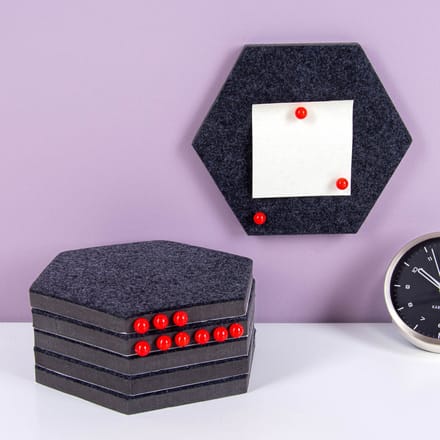 Zelfklevende Hexagon Prikborden (set Van 6) van OOTB