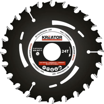 Kreator KRT020305 Invalzaagblad - Ø115 mm - 24 T