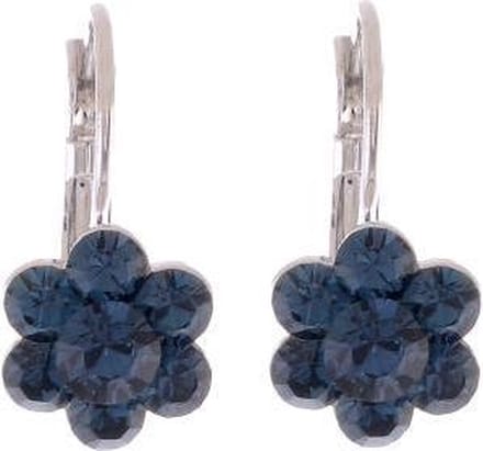 Behave – Oorhanger dames – blauw – Nikkelvrij – Bloem