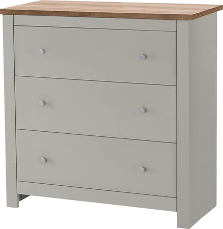 Emerald-Commode - 3-laden - Eiken/CrÃ¨me